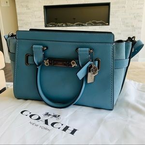 Coach Swagger 27 Leather Satchel Bag, Cloud